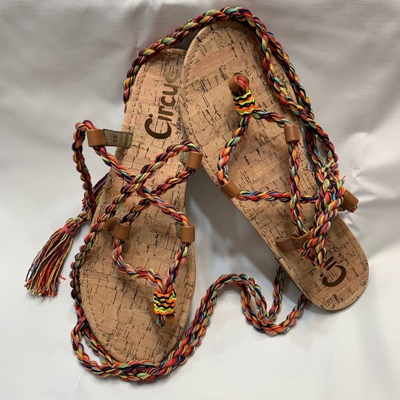Sam Edelman Circus Beth Lace Up Rainbow Sandal - Picture 5 of 8